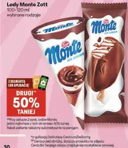 Delikatesy Centrum Lody Monte Zott 100-120 ml wybrane rodzaje oferta