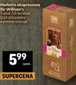 Delikatesy Centrum Herbata ekspresowa Sir William's 1 opak./25 torebek wybrane rodzaje oferta