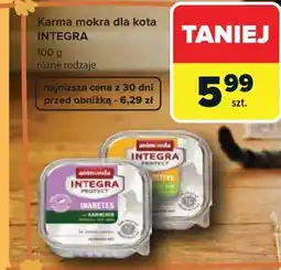 Carrefour Karma mokra dla kota INTEGRA 100 g różne rodzaje oferta