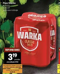 Delikatesy Centrum Piwo Warka oferta