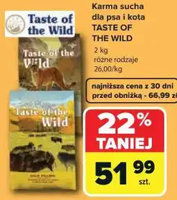 Carrefour Karma sucha dla psa i kota TASTE OF THE WILD 2 kg różne rodzaje oferta