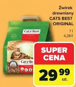 Carrefour Żwirek drewniany CAT'S BEST ORIGINAL oferta
