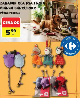 Zabawki dla psa i kota marka Carrefour