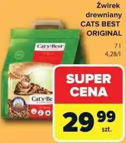Carrefour Market Żwirek drewniany CATS BEST ORIGINAL oferta