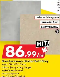 Bricomarche Gres tarasowy Hektor Soft Grey oferta