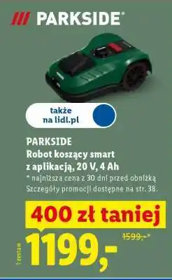 Lidl PARKSIDE Robot koszący smart z aplikacją, 20 V, 4 Ah oferta