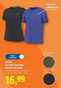Lidl Crivit Koszulka funkcyjna damska lub męska oferta