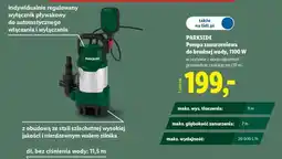 Lidl PARKSIDE Pompa zanurzeniowa do brudnej wody, 1100 W oferta