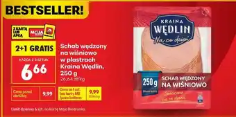Biedronka Schab wędzony na wiśniowo w plastrach Kraina Wędlin , 250 g oferta