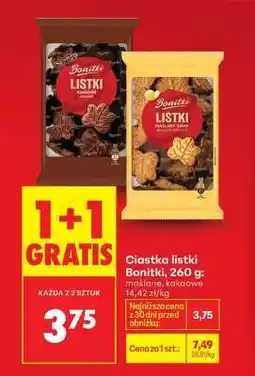 Biedronka Ciastka listki Bonitki, 260 g oferta