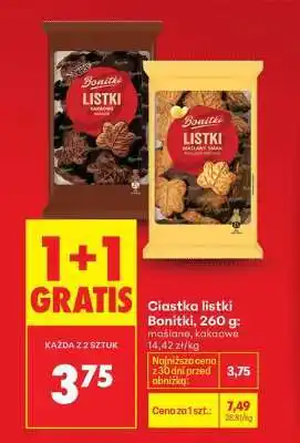 Biedronka Ciastka listki Bonitki, 260 g oferta