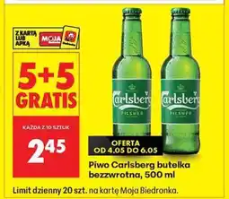 Biedronka Piwo Carlsberg butelka bezzwrotna, 500 ml oferta