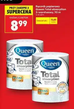 Biedronka Ręcznik papierowy Queen Total absorption 3-warstwowy, 70 m oferta