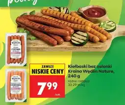 Biedronka Kiełbaski bez osłonki Kraina Wędlin Nature, 240 g oferta