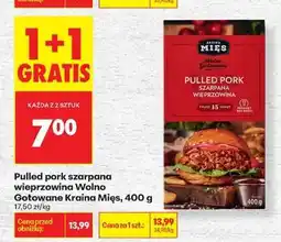 Biedronka Pulled pork szarpana wieprzowina Wolno Gotowane Kraina Mies, 400 g oferta