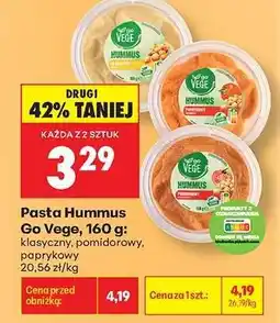 Biedronka Pasta Hummus Go Vege, 160 g oferta