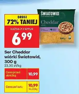 Biedronka Şer Cheddar wiórki Światowid 300 g oferta