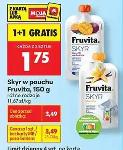 Biedronka Skyr w pouchu Fruvita, 150 g oferta