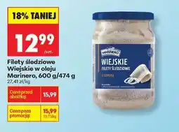 Biedronka Filety śledziowe Wiejskie w oleju Marinero 600 g 474 g oferta