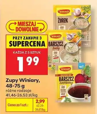 Biedronka Zupy Winiary, 48-75 g oferta