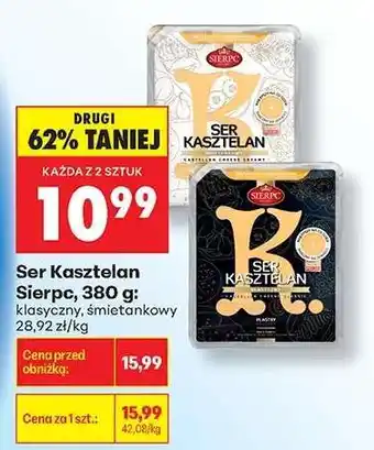 Biedronka Ser Kasztelan Sierpc, 380 g oferta