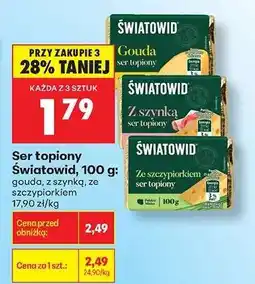 Biedronka Ser topiony Światowid, 100 g oferta