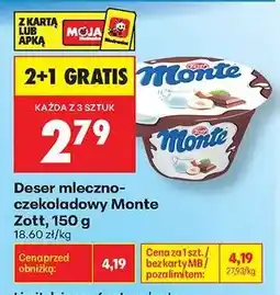 Biedronka Deser mleczno czekoladowy Monte Zott 150 g oferta