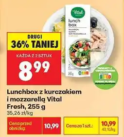 Biedronka Lunchbox z kurczakiem i mozzarellą Vital Fresh, 255 g oferta