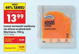 Biedronka Łosoś norweski wędzony na zimno w plastrach Marinero, 150 g oferta