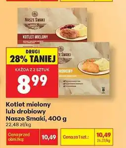 Biedronka Kotlet mielony lub drobiowy Nasze Smaki, 400 g oferta