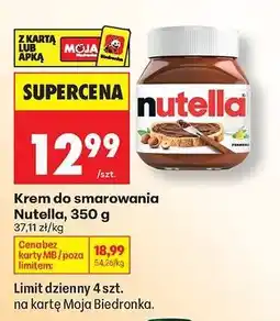 Biedronka Krem do smarowania Nutella 350 g oferta
