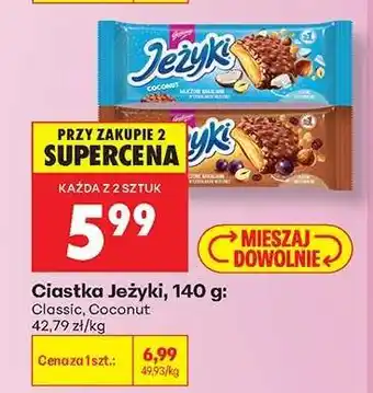 Biedronka Ciastka Jeżyki 140 g oferta
