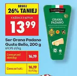 Biedronka Ser Grana Padano Gusto Bello , 200 g oferta