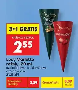 Biedronka Lody Marletto rożek 120 ml oferta