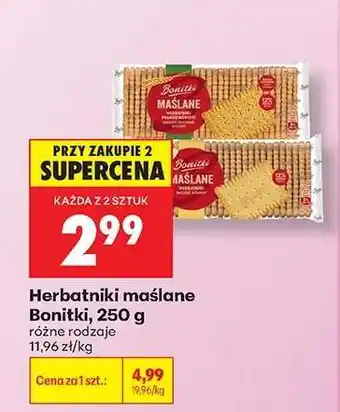 Biedronka Herbatniki maślane Bonitki , 250 g oferta