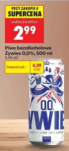 Biedronka Piwo bezalkoholowe Żywiec 0,0 500 ml oferta