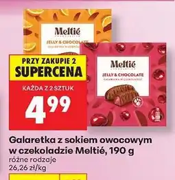 Biedronka Galaretka z sokiem owocowym w czekoladzie Meltié, 190 g oferta