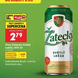 Biedronka Piwo Žatecký Světlý ležák 500 ml oferta