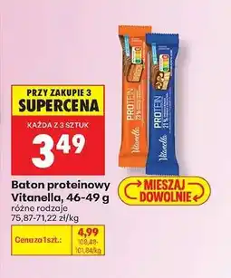 Biedronka Baton proteinowy Vitanella, 46-49 g oferta