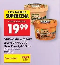 Biedronka Maska do włosów Garnier Fructis Hair Food, 400 ml oferta