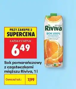Biedronka Sok pomarańczowy z cząsteczkami miąższu Riviva, 1 l oferta