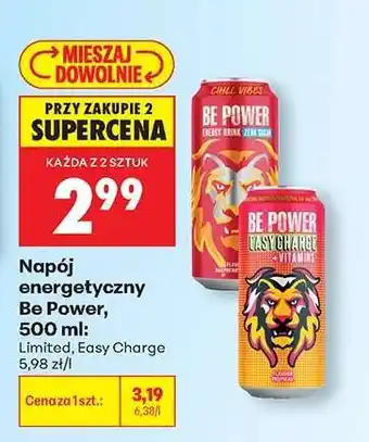 Biedronka Napój energetyczny Be Power, 500 ml oferta