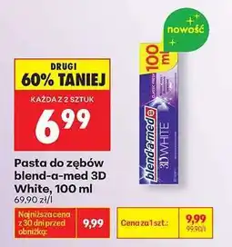 Biedronka Pasta do zębów blend-a-med 3D White, 100 ml oferta