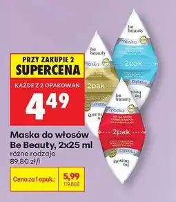Biedronka Maska do włosów Be Beauty, 2x25 ml oferta
