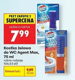Biedronka Kostka żelowa do WC Agent Max, 75 ml oferta