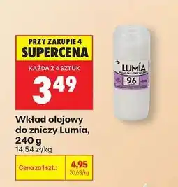 Biedronka Wkład olejowy do zniczy Lumia 240 g oferta