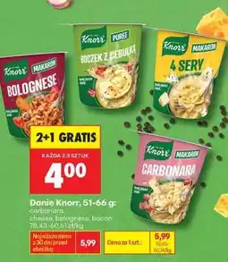 Biedronka Danie Knorr, 51-66 g oferta