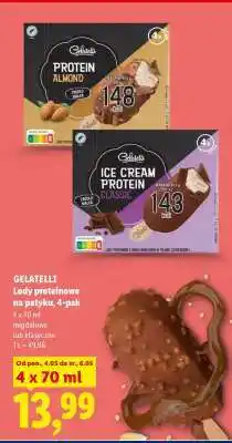 Lidl GELATELLI Lody proteinowe na patyku, 4-pak oferta