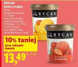 Lidl Grycan Sorbet w kubku oferta