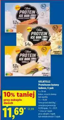 Lidl GELATELLI Proteinowe batony lodowe, 5-pak oferta